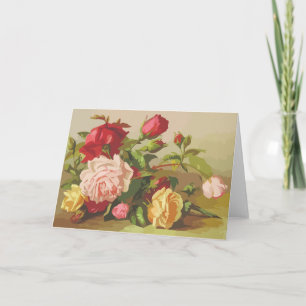 Vintage Rosen-Gruß-Karte Karte