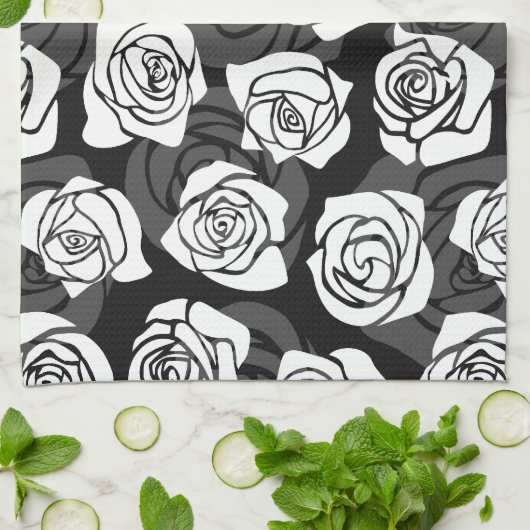 Vintage Rosen Handtuch (Gefaltet)