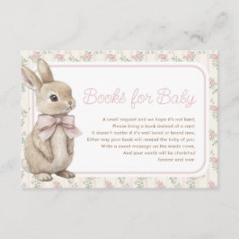 Vintage-Rosen-Hasen-Bücher für Baby Mädchen Begleitkarte