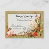 Vintage Rosen Hochzeit Weiße Tulpe Visitenkarte (Vorderseite)