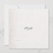 Vintage Rosen-Hochzeits-Einladung Einladung (Rückseite)