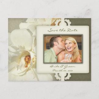 Vintage-Rosen-Hochzeitseinladungskarten mit Foto Ankündigungspostkarte