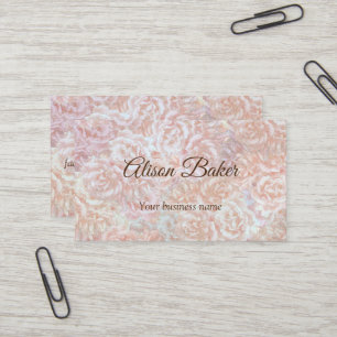 Vintage-Rosen in Creme - floral, individuell gesta Visitenkarte
