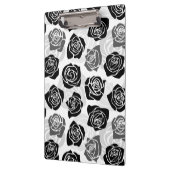 Vintage Rosen in Schwarzweiß Klemmbrett (Links)