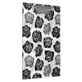 Vintage Rosen in Schwarzweiß Klemmbrett (Rechts)