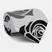 Vintage Rosen in Schwarzweiß Krawatte (Gerollt)