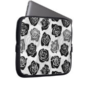 Vintage Rosen in Schwarzweiß Laptopschutzhülle (Vorne Rechts)