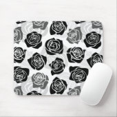Vintage Rosen in Schwarzweiß Mousepad (Mit Mouse)