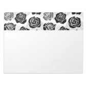 Vintage Rosen in Schwarzweiß Notizblock (Vorderseite)