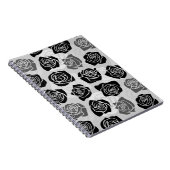 Vintage Rosen in Schwarzweiß Notizblock (Rechte Seite)