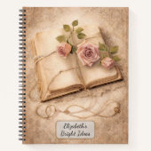 Vintage-Rosen-Journal Notizblock (Vorderseite)