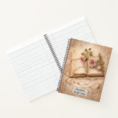 Vintage-Rosen-Journal Notizblock (Innenseite)