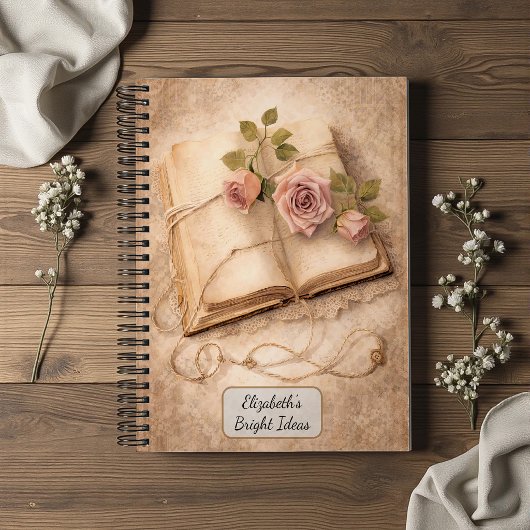 Vintage-Rosen-Journal Notizblock