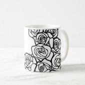 Vintage Rosen Kaffeetasse (VorderseiteRechts)