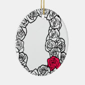 Vintage Rosen Keramikornament (Rechts)