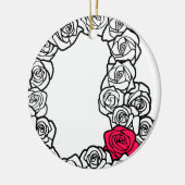 Vintage Rosen Keramikornament (Links)