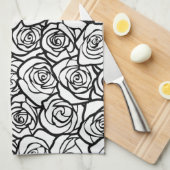 Vintage Rosen Küchentuch (Viertel Falte)