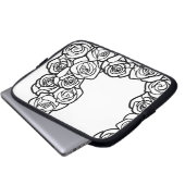 Vintage Rosen Laptopschutzhülle (Vorne Knopf)