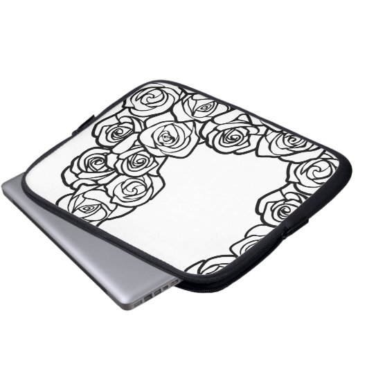 Vintage Rosen Laptopschutzhülle (Vorne Knopf)