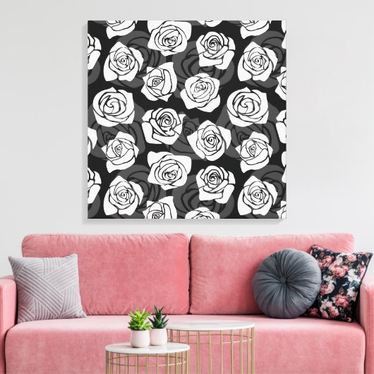 Vintage Rosen Leinwanddruck (Insitu (Wohnzimmer))