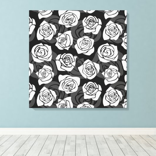 Vintage Rosen Leinwanddruck (Insitu (Holzboden))