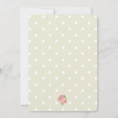 Vintage Rosen-Mädchen-Baby-Dusche laden ein Einladung (Rückseite)