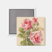 Vintage Rosen Magnet (Vorderseite/Rückseite)
