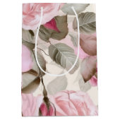 Vintage Rosen Mittlere Geschenktüte (Vorderseite)