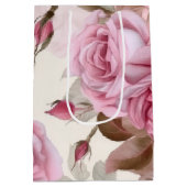 Vintage Rosen Mittlere Geschenktüte (Rückseite)
