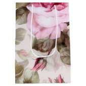 Vintage Rosen Mittlere Geschenktüte (Rückseite)