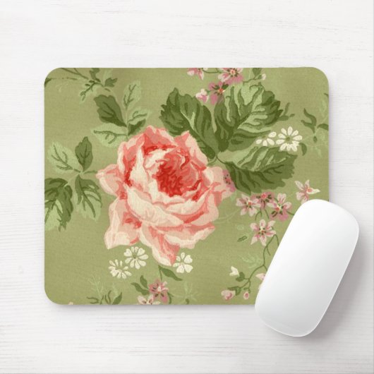 Vintage Rosen Mousepad (Mit Mouse)
