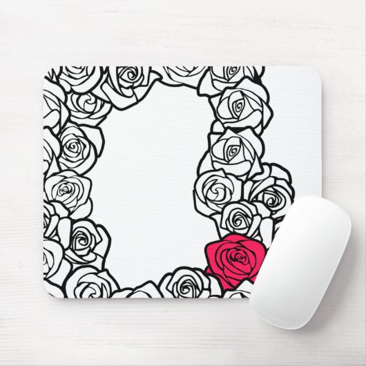 Vintage Rosen Mousepad (Mit Mouse)