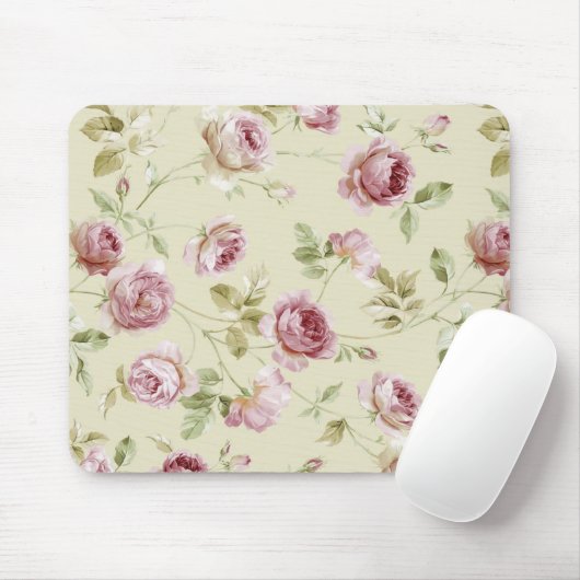 Vintage Rosen Mousepad (Mit Mouse)