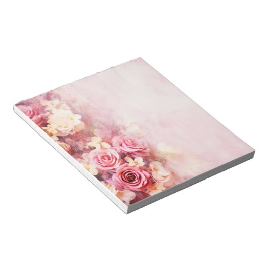 Vintage Rosen Notizblock (angewinkelt)