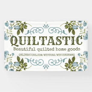 Vintage-Rosen-Quilter-Quilt- Quilten-Nähen-Basteln Banner