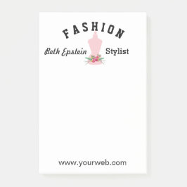 Vintage Rosen-rosa Mode-Retro Mannequin Post-it Klebezettel