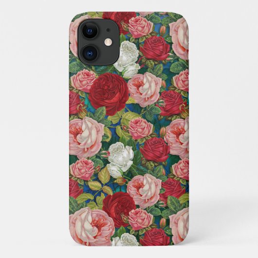 Vintage Rosen, Rosa und Weiß Case-Mate iPhone Hülle (Rückseite)