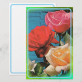 Vintage-Rosen-Schreibwaren Briefpapier (Vorne/Hinten)
