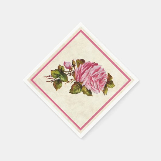 Vintage Rosen Serviette (Ecke)