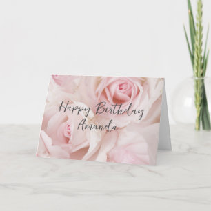 Vintage Rosen und elegante Spitzen - Geburtstag Karte