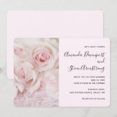 Vintage Rosen und elegante Spitzen - Hochzeit Einladung (Vorne/Hinten)