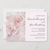 Vintage Rosen und elegante Spitzen - Hochzeit Einladung (Vorderseite)