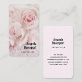 Vintage Rosen und elegante Spitzen Visitenkarte (Vorne/Hinten)