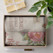 Vintage Rosen und Ephemera Decoupage Seidenpapier (Geschenk)