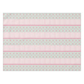 Vintage Rosen und Streifen Rustikales Bauernhaus Tischdecke (Vorderseite (Horizontal))