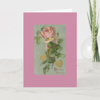 Vintage-Rosen-Valentinsgruß (leer) Feiertagskarte