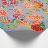 Vintage Rosen - Verpackungs-Papier Geschenkpapier (Ecke)