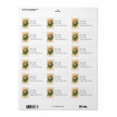 Vintage Rosenadressen-Labels Adressaufkleber (Vorne)