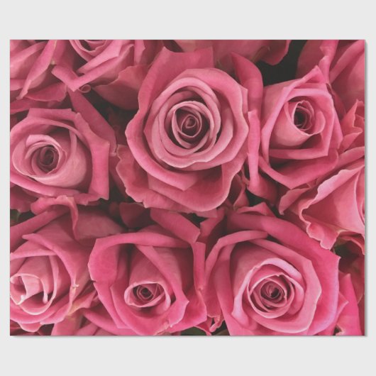 Vintage Rosenblume Geschenkpapier (Flach)