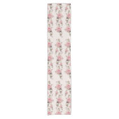 Vintage Rosenblume Kurzer Tischläufer (Vorderseite)